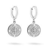 Fynch-Hatton Anhänger in Münzstruktur mit Nordstern-Design in der Farbe silber; Produktbild