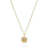 Fynch-Hatton Halskette bestehend aus einer feinen, goldenen Kette mit Münz-Anhänger mit Nordstern-Design; Produktbild