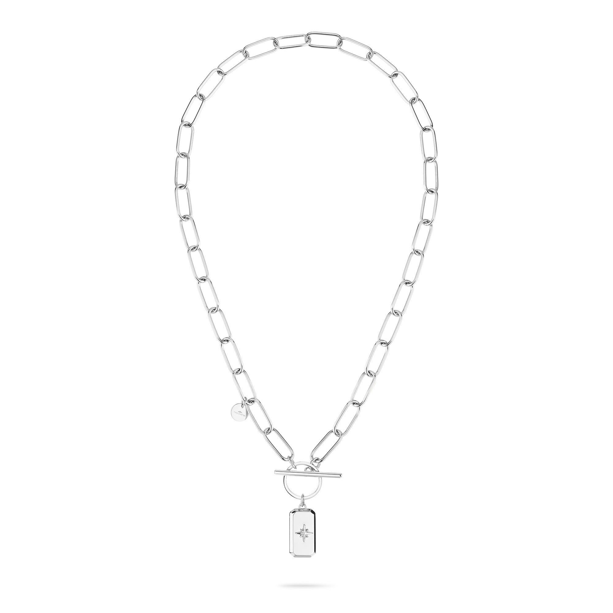 Fynch-Hatton Halskette bestehend aus einer silbernen Gliederkette mit Anhänger mit Nordstern-Design; Zusatzbild