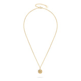 Fynch-Hatton Halskette bestehend aus einer feinen, goldenen Kette mit Münz-Anhänger mit Nordstern-Design; Zusatzbild