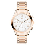 Fynch-Hatton Armbanduhr mit Zifferblatt mit roségoldenen Indizes, Chronographenwerk, roségoldenen Gehäuse und roségoldenen Gliederband; Produktbild