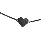 Liebeskind Berlin Armband bestehend aus einer schwarzen Venezianerkette mit geometrischem Herzanhänger; Zusatzbild
