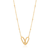 Die Ania Haie Halskette - The Mini Heart Link von Ania Haie überzeugt mit filigranem Design, zarter Kette und herzförmigem Anhänger in der Mitte.