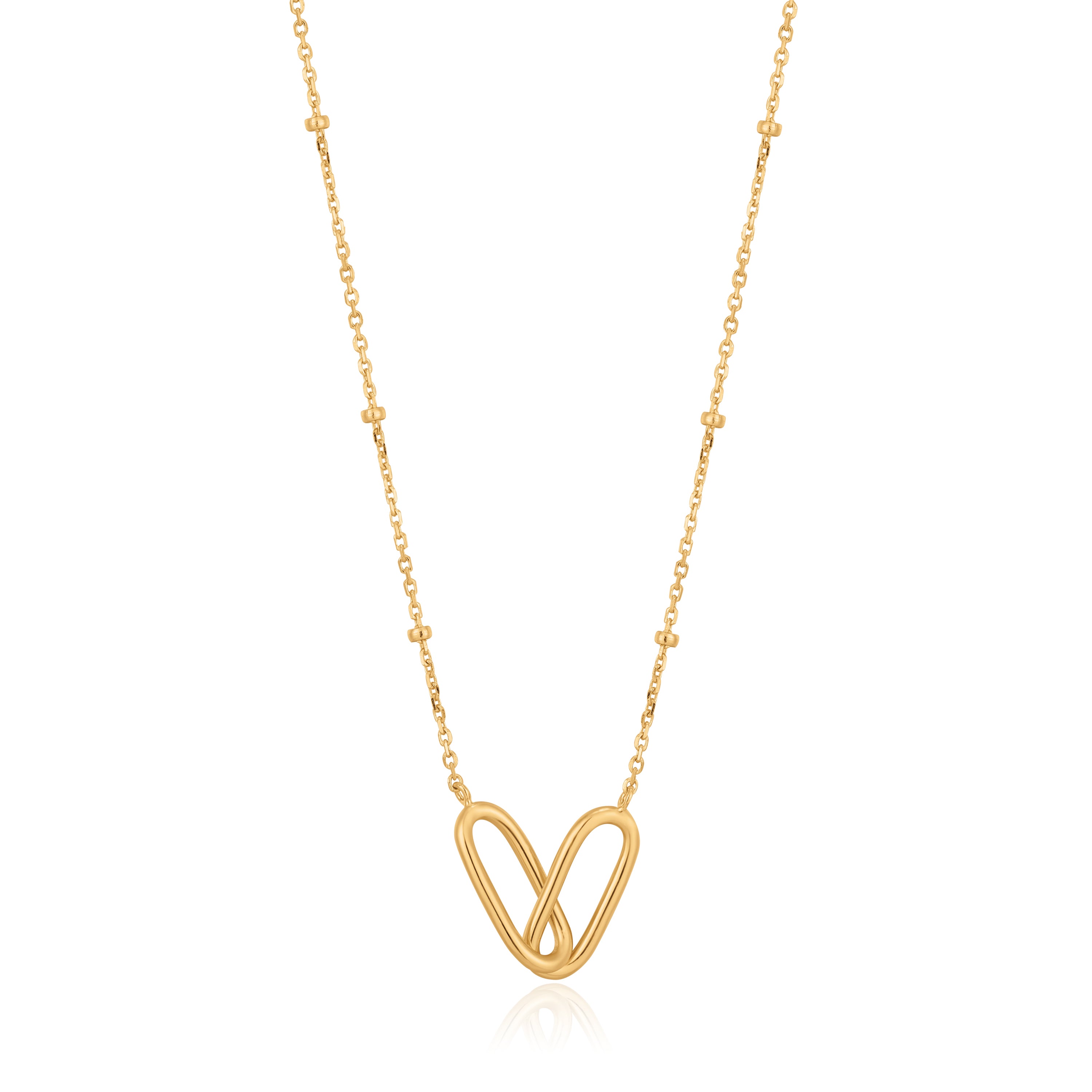 Die Ania Haie Halskette - The Mini Heart Link von Ania Haie überzeugt mit filigranem Design, zarter Kette und herzförmigem Anhänger in der Mitte.