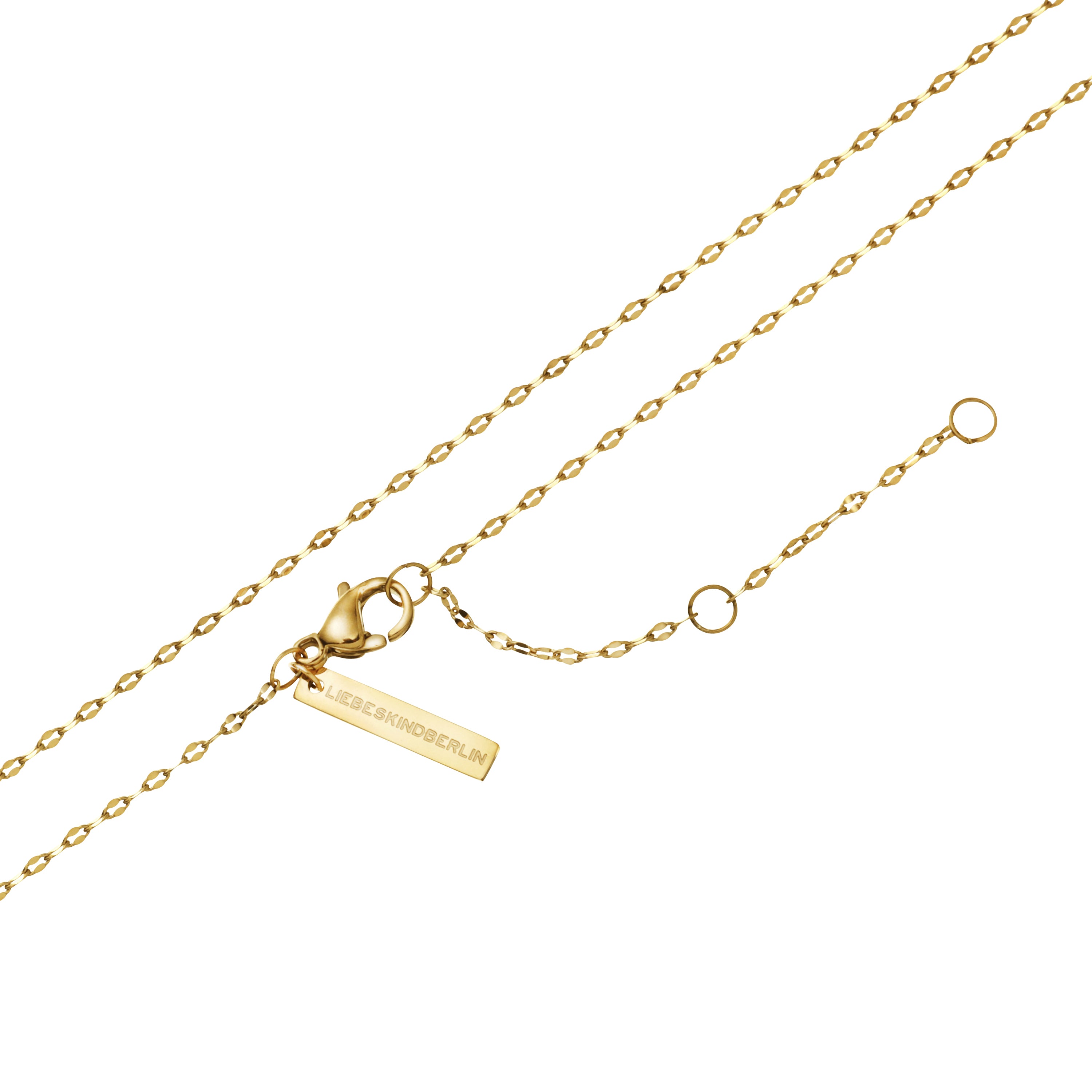 Liebeskind Berlin Halskette - Glitter Chain in der Farbe gold Produktbild Nahaufnahme