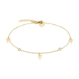 Tamaris Armband - Flower mit Blütenanhängern und Zirkoniasteinen in der Farbe gold Produktbild