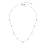 Tamaris Halskette mit feiner Gliederkette, Blütenanhängern und Zirkoniasteinen in der Farbe silber Zusatzbild