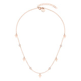 Tamaris Halskette mit feiner Gliederkette, Blütenanhängern und Zirkoniasteinen in der Farbe roségold Zusatzbild