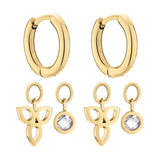 Tamaris Creole - Flower; individuell anpassbar mit Blütenanhänger und Zirkoniastein in der Farbe gold Produktbild Bestandteile