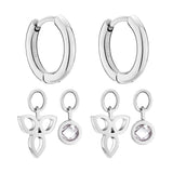 Tamaris Creole - Flower; individuell anpassbar mit Blütenanhänger und Zirkoniastein in der Farbe silber Produktbild Bestandteile