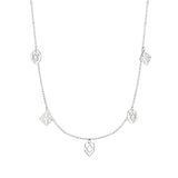 Liebeskind Berlin Halskette mit fünf unterschiedlichen Charms in der Farbe silber Produktbild
