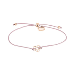 Liebeskind Berlin Armband mit zierlichem Band und verspieltem Herzmotiv in der Farbe roségold Produktbild