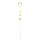 Liebeskind Berlin Ear Cuff mit mehreren Anhängern, darunter Herz- und Logo-Designs in der Farbe gold Produktbild