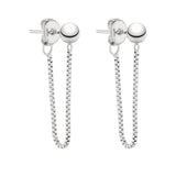 Liebeskind Berlin Ohrhänger - Basic mit Kugelstecker und Kette in der Farbe silber Produktbild
