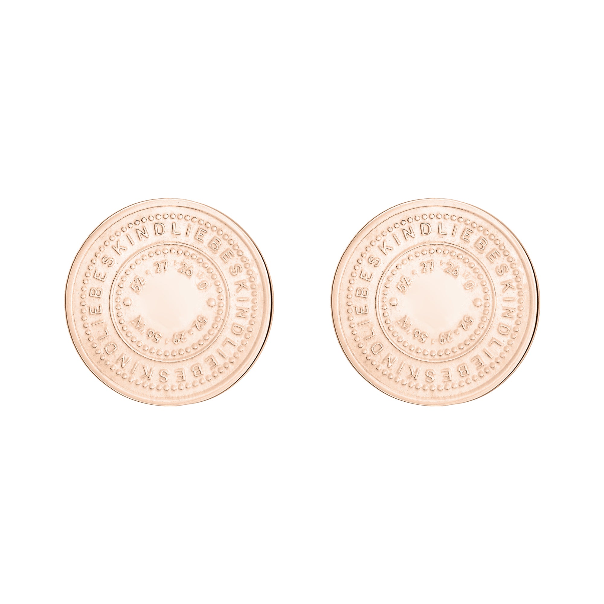 Liebeskind Berlin Ohrstecker - The Coin in der Farbe roségold Zusatzbild