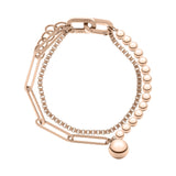 Liebeskind Berlin Armband - ArmbandxChoker; mit Ketten und Kugelmix in der Farbe roségold Draufsicht