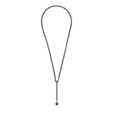 Liebeskind Berlin Halskette - Y-Style; variabel verstellbare Gliederkette mit Kugelanhänger in der Farbe schwarz; Länge 90cm Produktbild