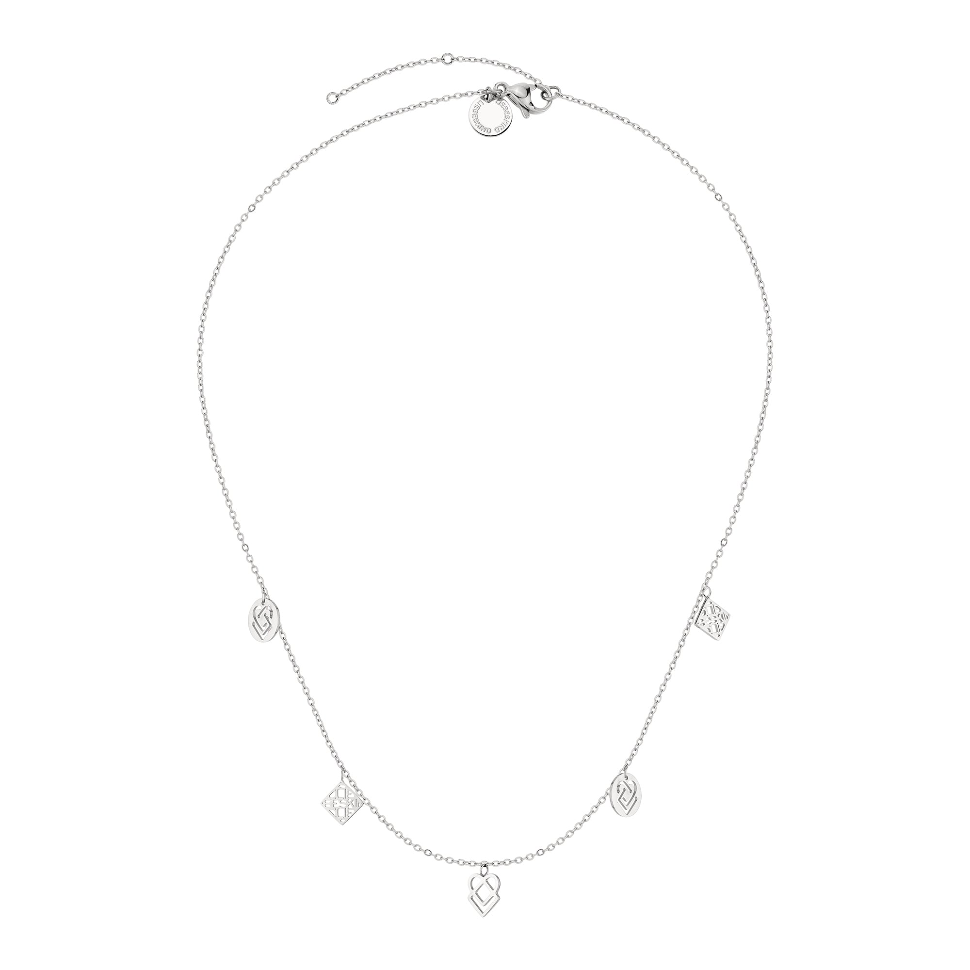 Liebeskind Berlin Halskette mit fünf unterschiedlichen Charms in der Farbe silber Zusatzbild