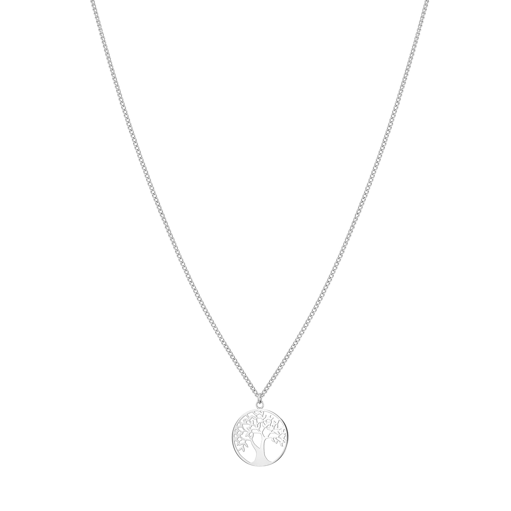 Tamaris Halskette mit feiner Kette und Anhänger mit Lebensbaum-Motiv in der Farbe silber Produktbild