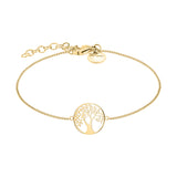 Tamaris Armband mit feiner Kette mit Lebensbaum-Motiv in der Farbe gold Produktbild