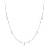 Tamaris Halskette mit feiner Kette und mehreren kleinen Herzanhängern in der Farbe silber Produktbild