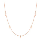 Tamaris Halskette mit feiner Kette und mehreren kleinen Herzanhängern in der Farbe roségold Produktbild