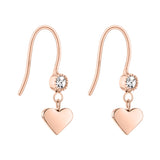 Tamaris Ohrhänger mit Zirkoniastein und Herzanhänger in der Farbe roségold Produktbild