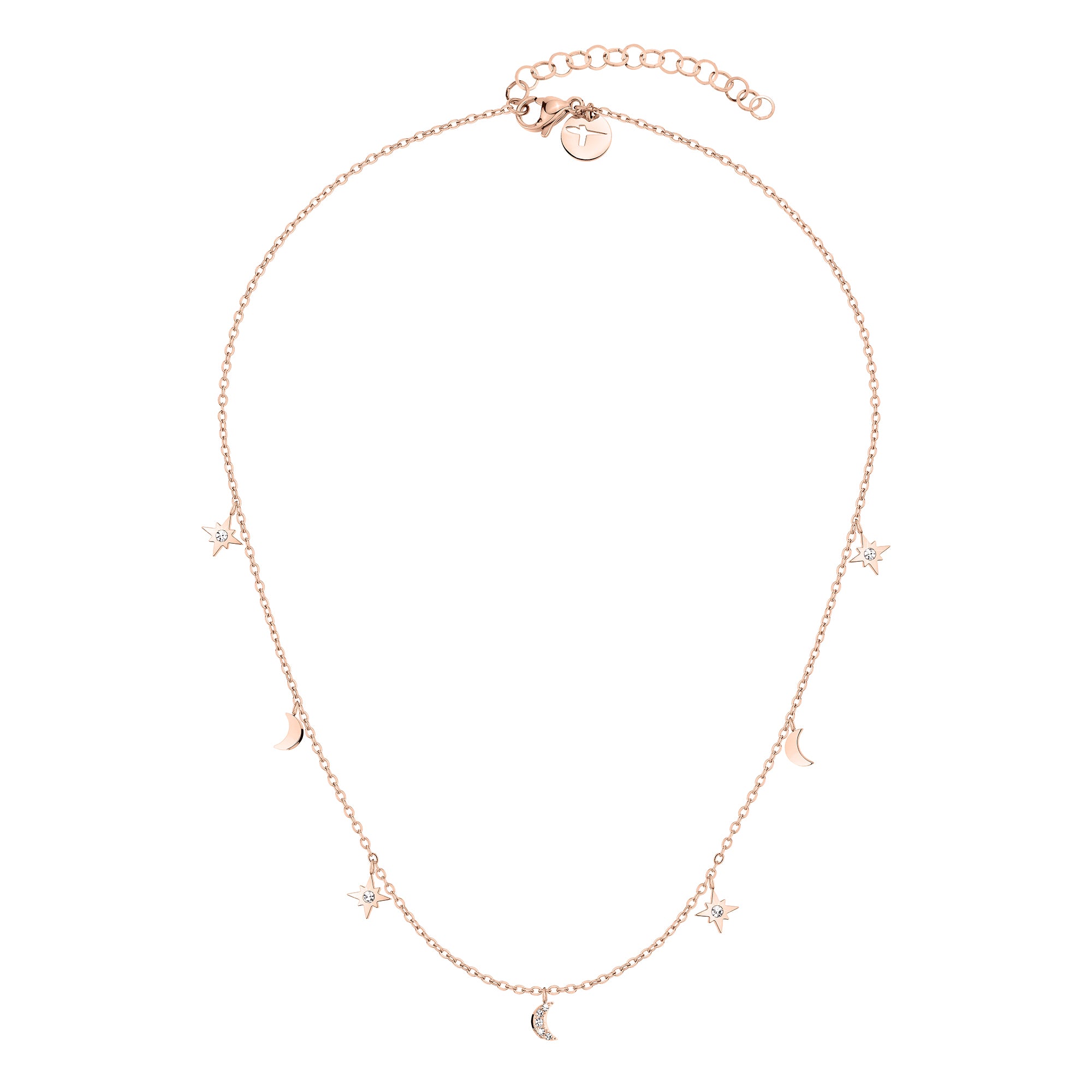 Tamaris Halskette mit feiner Kette und Stern- sowie Mondanhängern mit Zirkoniasteinen in der Farbe Zusatzbild