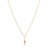 Liebeskind Berlin Halskette mit grober Ankerkette und geometrischem Pendulum-Anhänger in der Farbe roségold Produktbild