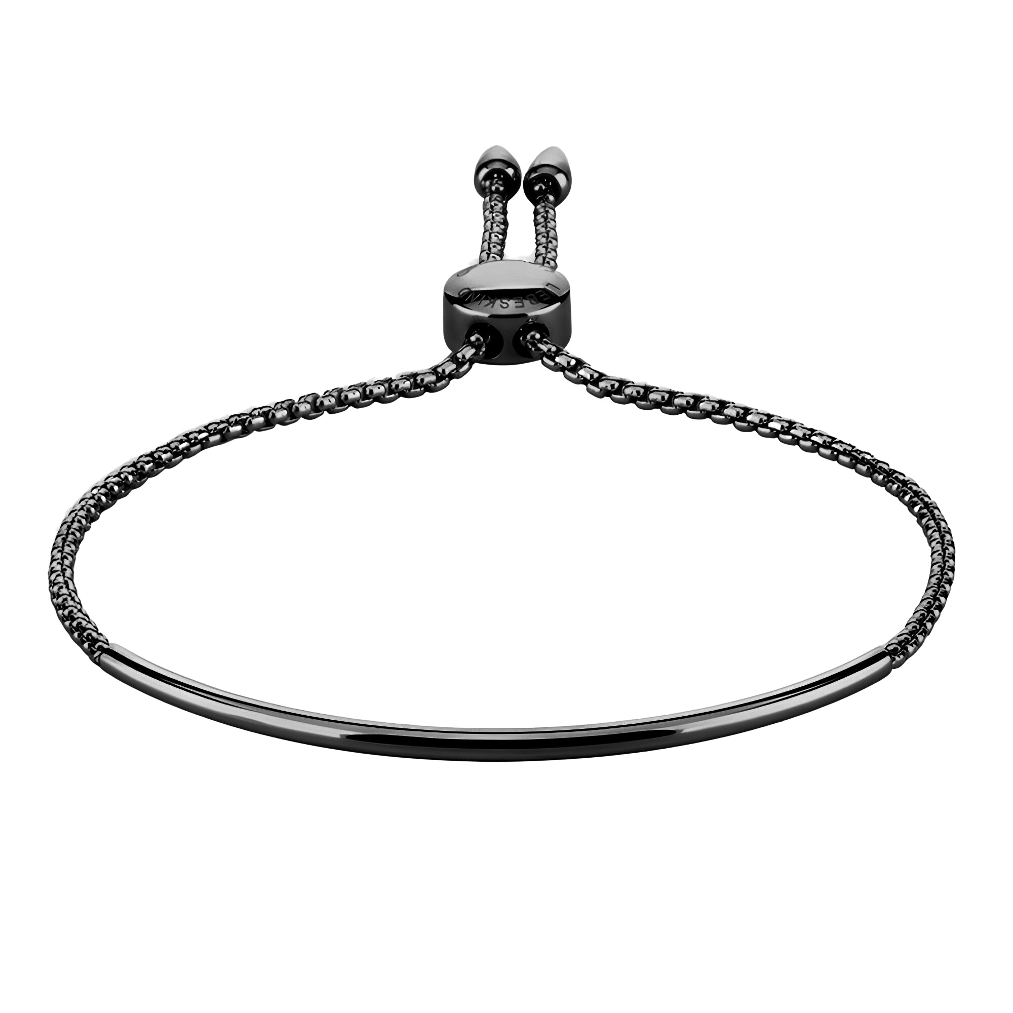 Liebeskind Berlin Armband bestehend aus einer Kette und einer minimalistischen Stab-Verzierung in der Farbe schwarz; Produktbild
