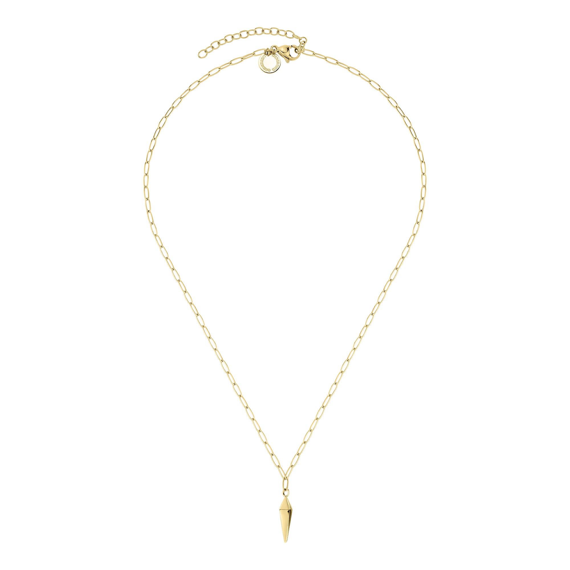 Liebeskind Berlin Halskette mit grober Ankerkette und geometrischem Pendulum-Anhänger in der Farbe gold Zusatzbild