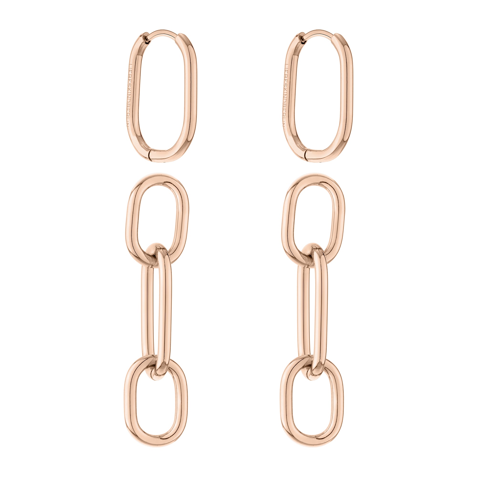 Liebeskind Berlin Creole mit anpassbarem Anhänger in der Farbe roségold Zusatzbild