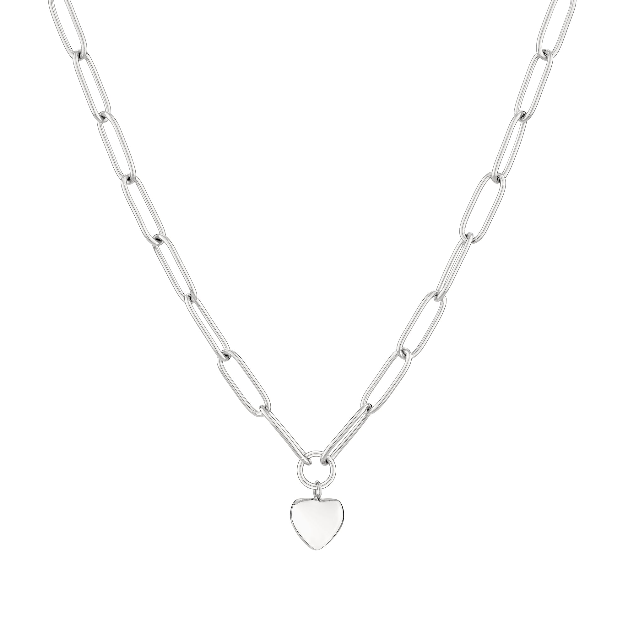 Die Cool Time Kids Halskette - The Cool Heart von Cool Time zeichnet sich durch längliche Glieder und einen zarten Herzanhänger aus, der jedem Look einen eleganten Touch verleiht.