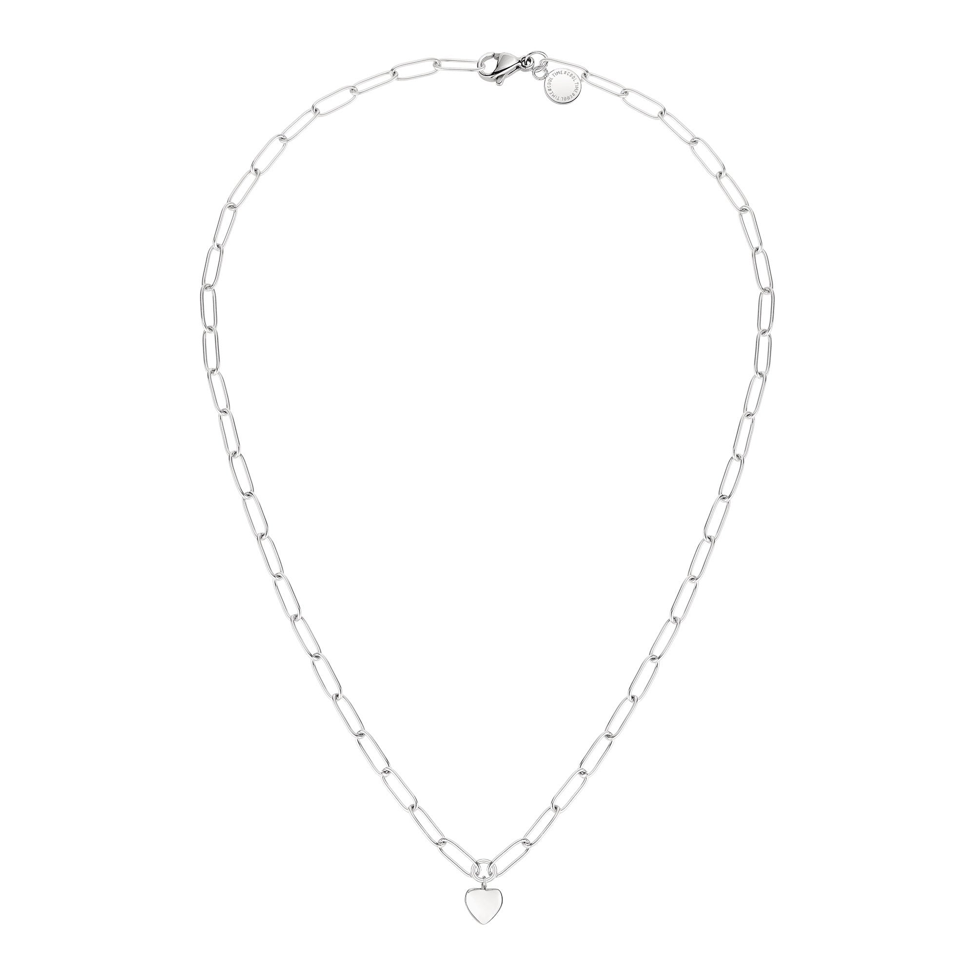 Die Cool Time Kids Halskette - The Cool Heart von Cool Time überzeugt mit silberner Link-Kette, länglichen Gliedern und einem kleinen Herzanhänger als Highlight - ideal für ein cooles Time-Out.