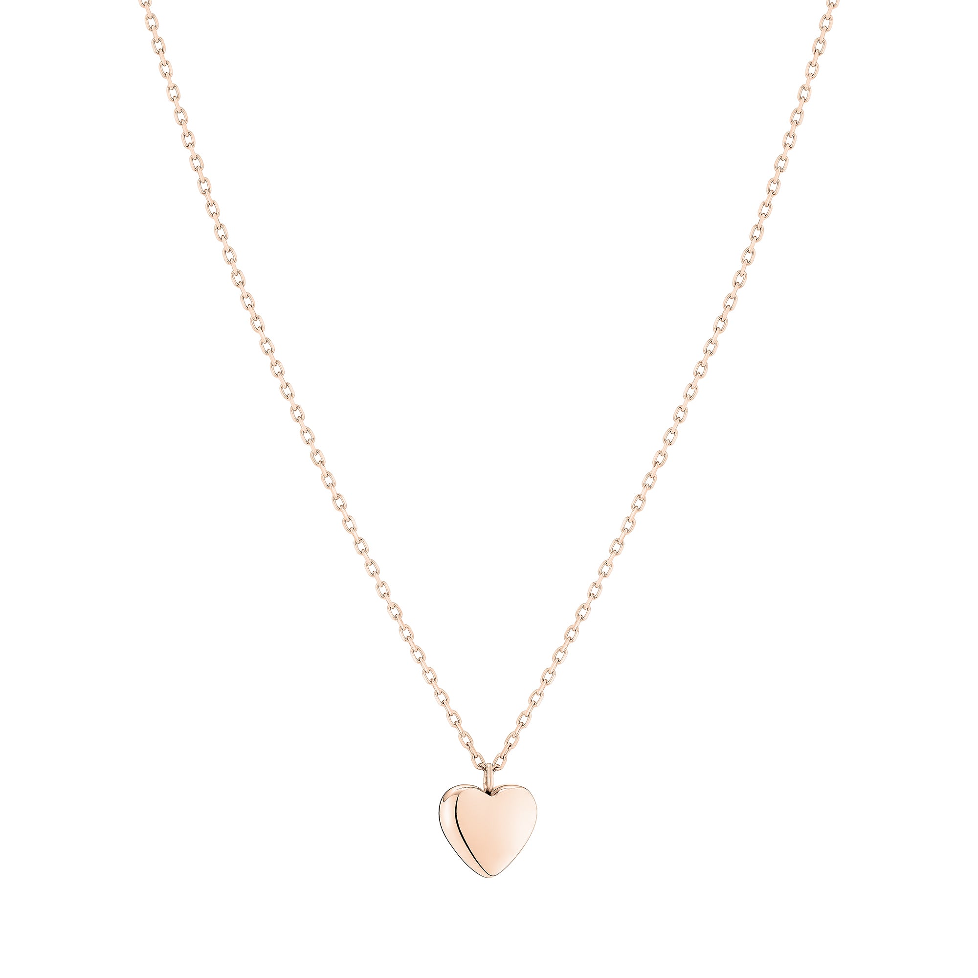 Die LIEBESKIND BERLIN Halskette - My Heart von Liebeskind Berlin zeigt einen polierten Herzanhänger an einer goldenen Kette vor weißem Hintergrund. Diese zeitlose Herzkette ist perfekt für jeden Anlass.