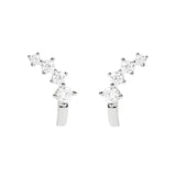 PDPaola Set - The Gem Set; bestehend aus einer silbernen Ankerkette mit Steinchenanhänger und silbernen, steinbesetzten Creolen; Produktbild