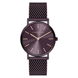 Liebeskind Berlin Armbanduhr mit lila Zifferblatt, lila Gehäuse und lila Meshband Produktbild