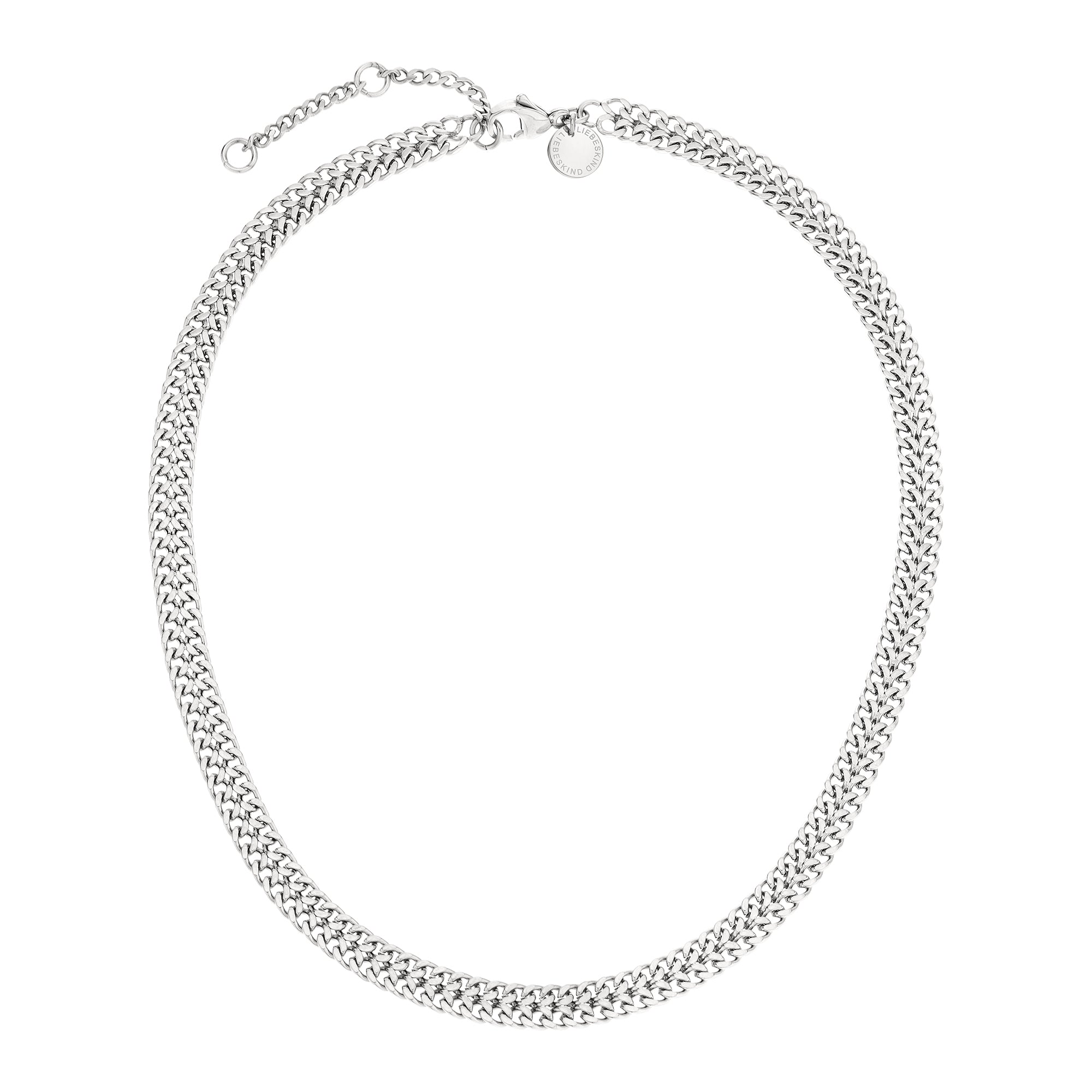 Liebeskind Berlin Halskette - The Woven; breite Kette in der Farbe silber Produktbild