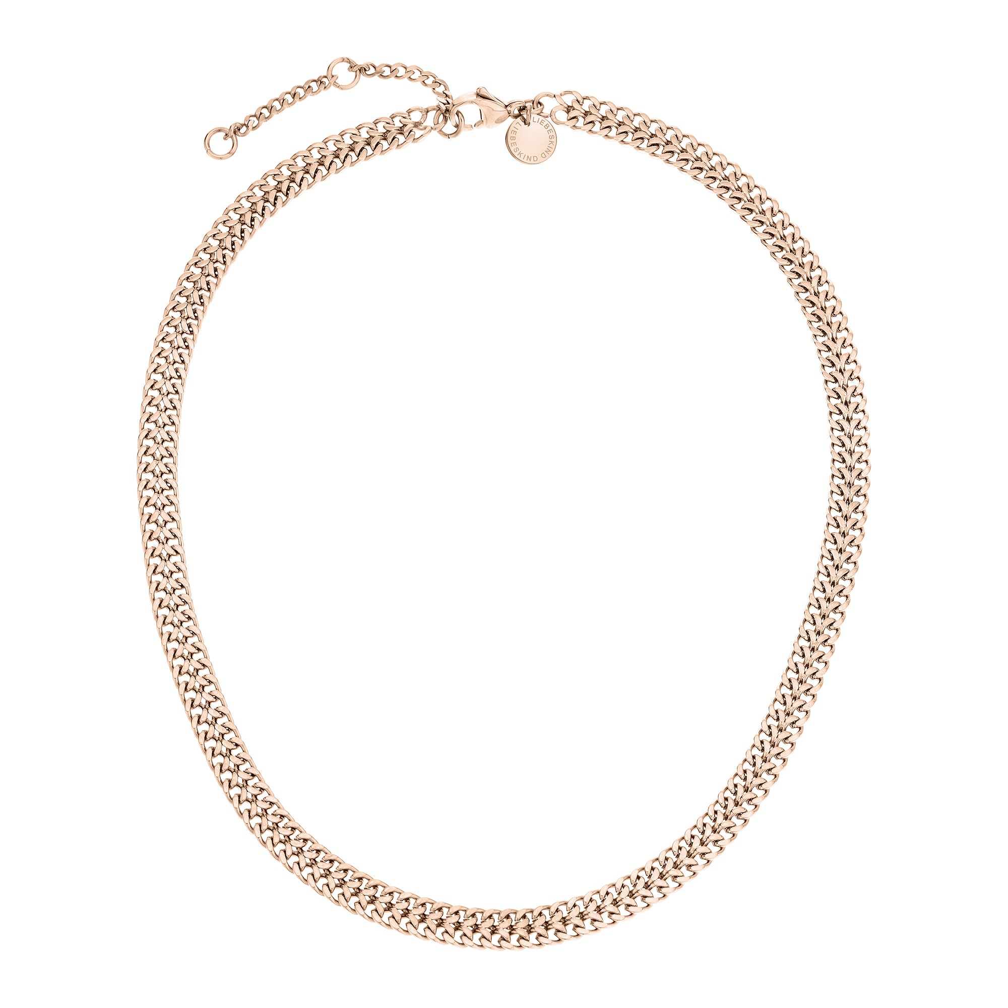 Liebeskind Berlin Halskette - The Woven; breite Kette in der Farbe roségold Produktbild