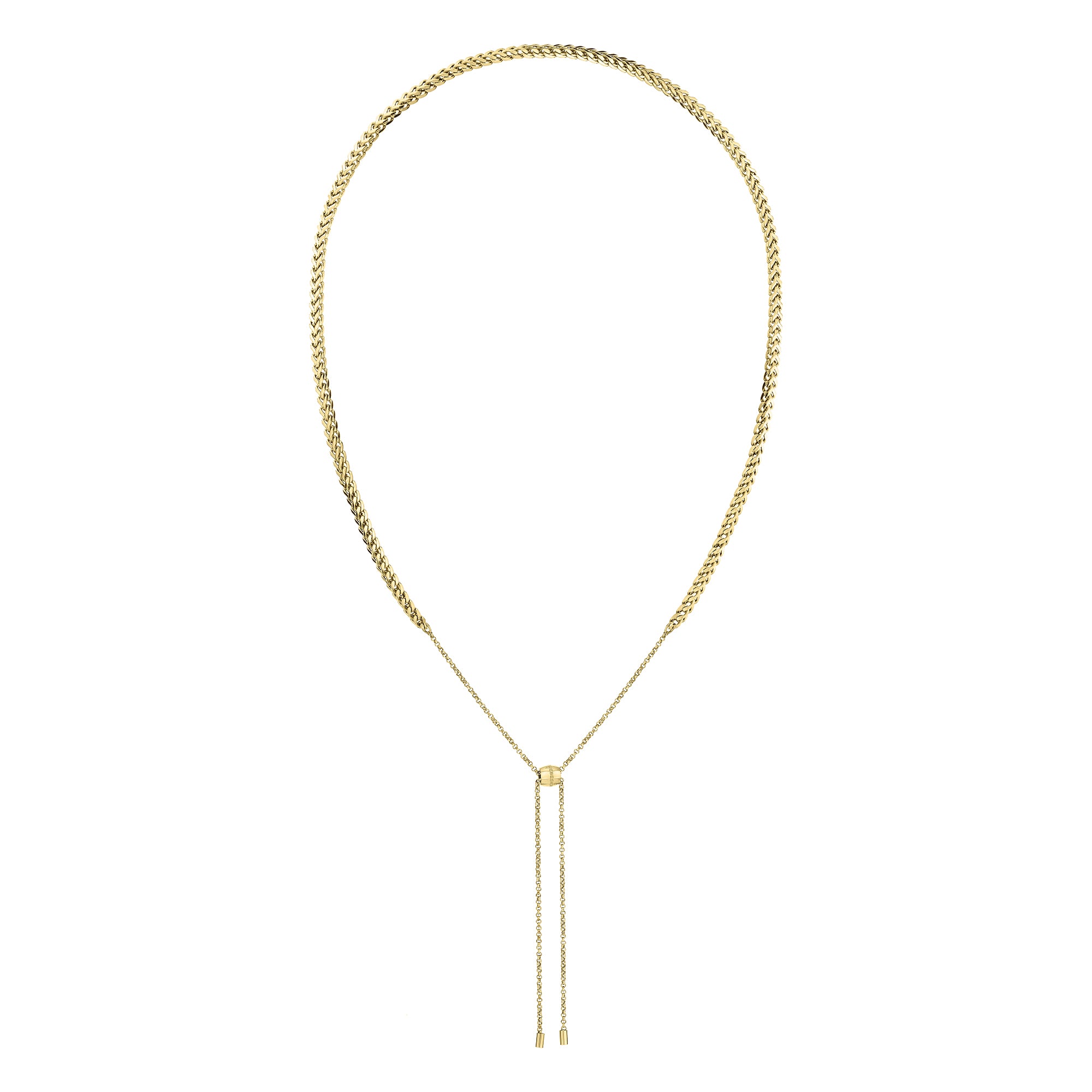 Liebeskind Berlin Halskette - The Woven; breite individuell einstellbare Kette mit grober Struktur in der Farbe gold Produktbild