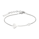 Liebeskind Berlin Armband bestehend aus einer silbernen Venezianerkette und Herzanhänger; Produktbild