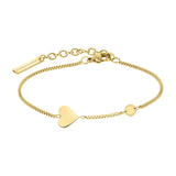Liebeskind Berlin Armband bestehend aus einer goldenen Venezianerkette und Herzanhänger; Produktbild
