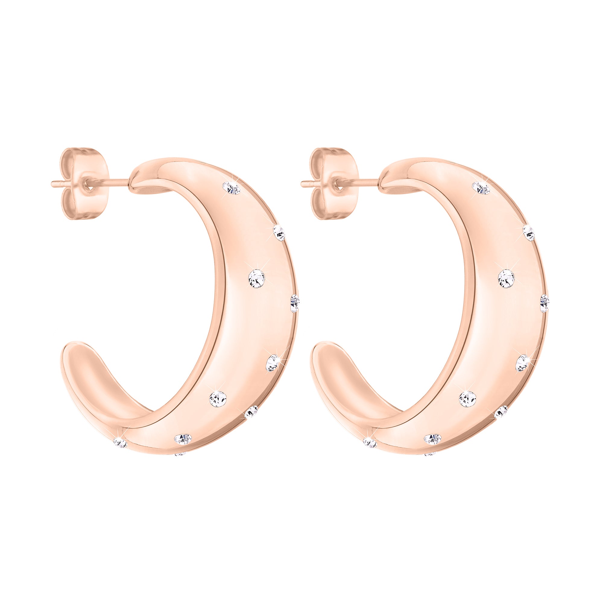 Tamaris Creole mit Drop Shape und eingeriebenen Glassteinen in der Farbe roségold Produktbild