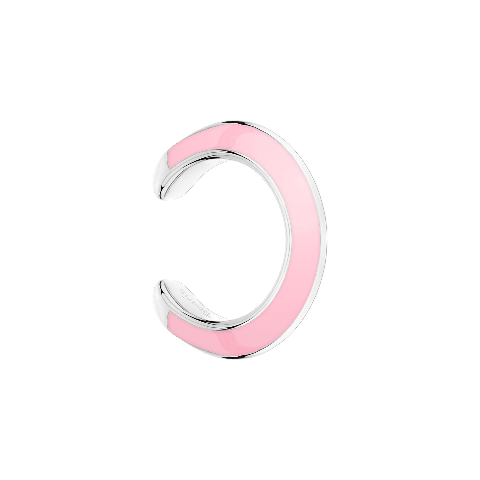 Tamaris Ear Cuff in der Farbe silber und Epoxy Farblackierung in der Farbe rosa Produktbild