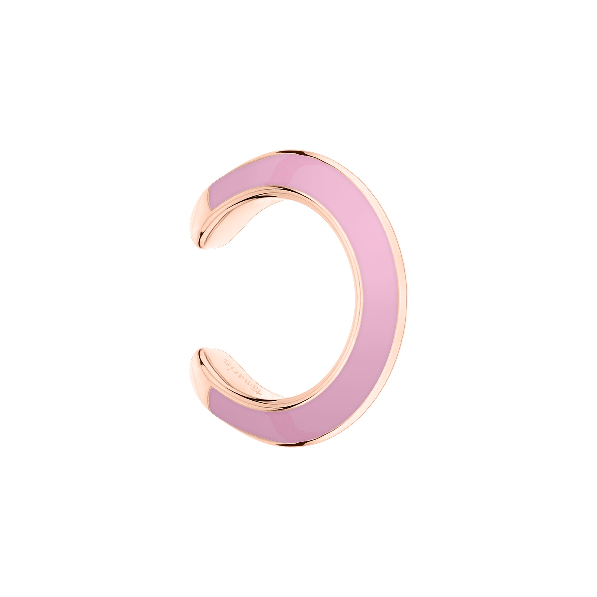Tamaris Ear Cuff in der Farbe roségold und Epoxy Farblackierung in der Farbe rosa Produktbild
