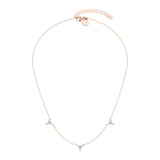 Tamaris Halskette mit feiner Kette und drei Zirkonia im Blüten Design in der Farbe roségold Zusatzbild