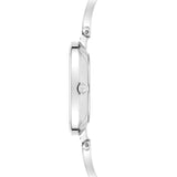Tamaris Armbanduhr mit silbernem Ziffernblatt, silbernem Gehäuse und silbernem Schmuckband Seitenansicht