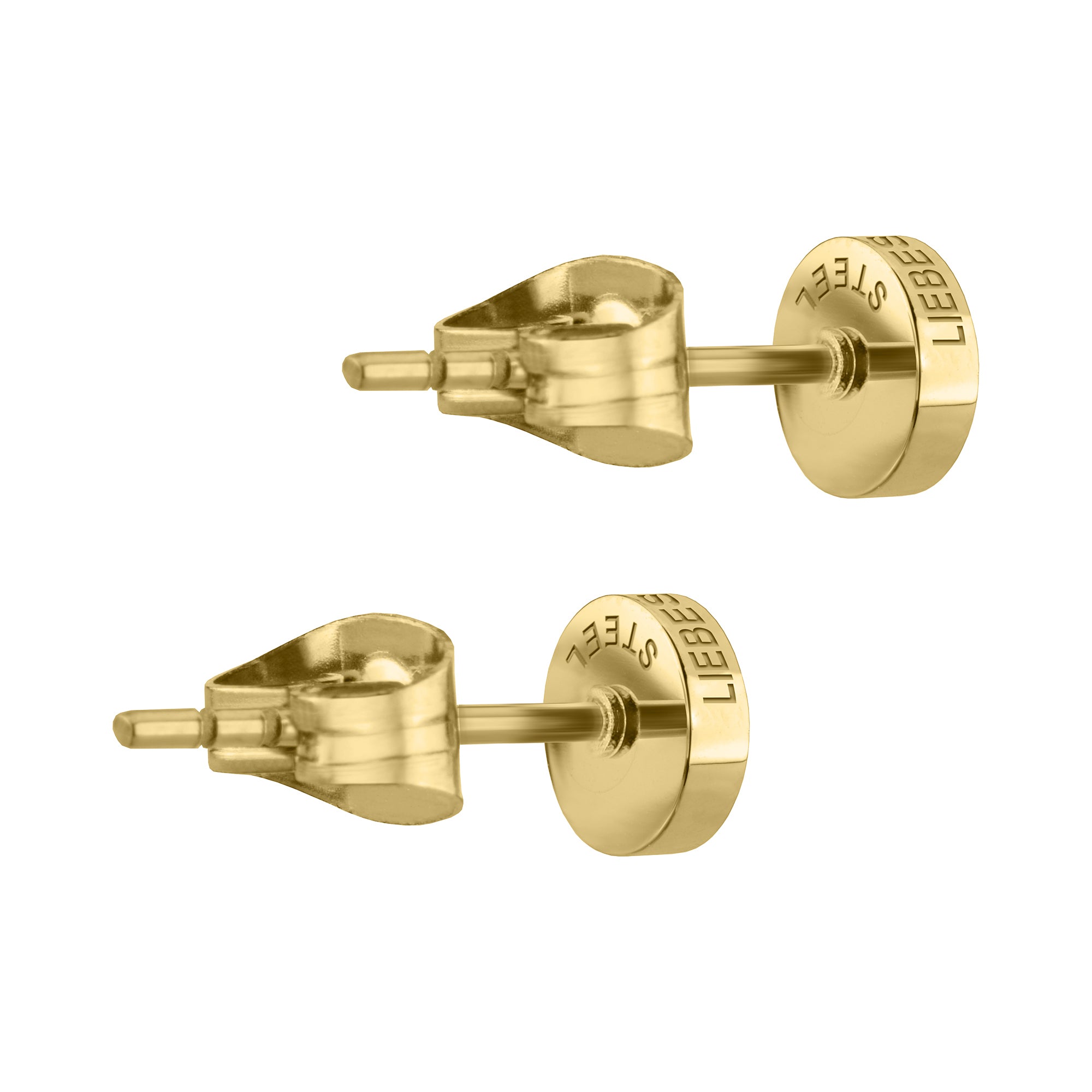 Liebeskind Berlin Ohrstecker in Kreisform, in der Farbe gold; Seitenansicht