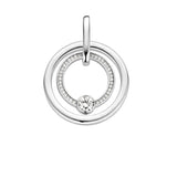 Ti Sento Milano Anhänger - The Sparkling Circle Pendant; in der Farbe silber Produktbild