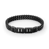 Liebeskind Berlin Armband mit schwarzer, breiten, geflochtener Gliederkette und robusten Verschluss Produktbild